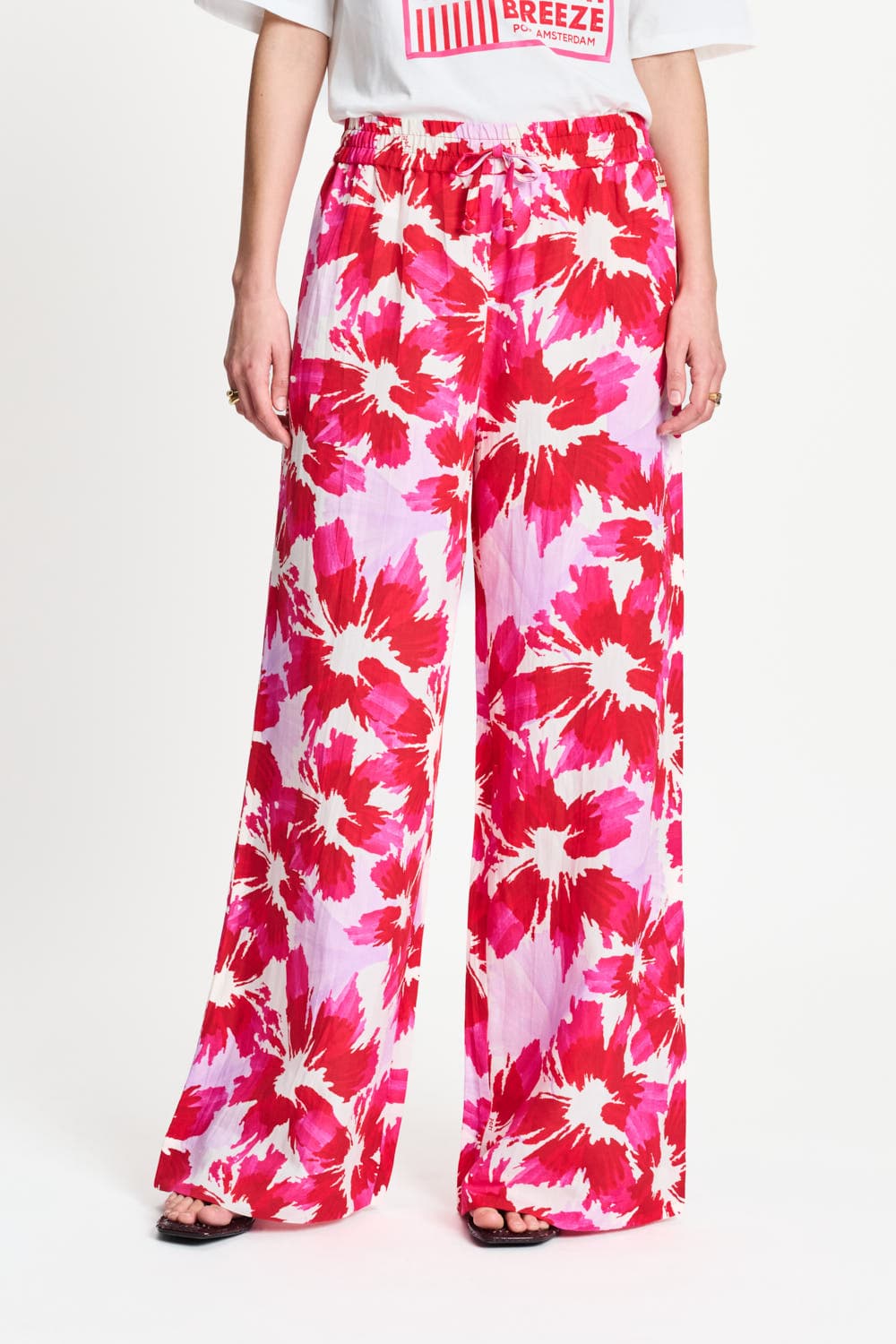 POM Amsterdam Pants PANTALON - Bubble Bloom Lavender Linen