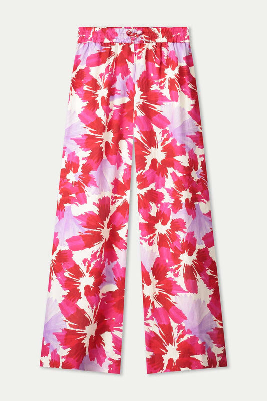 POM Amsterdam Pants PANTALON - Bubble Bloom Lavender Linen