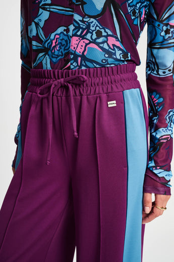 POM Amsterdam Pants PANTALON - Colourblock Plum