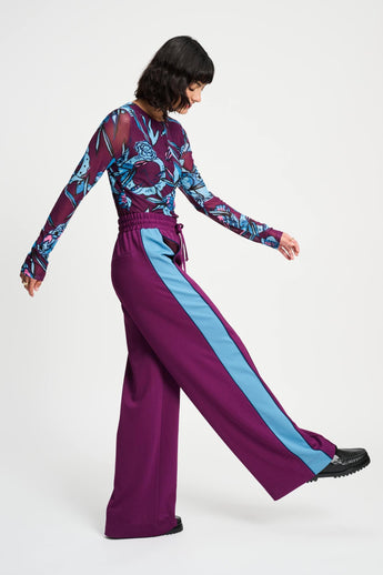 POM Amsterdam Pants PANTALON - Colourblock Plum