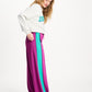 POM Amsterdam Pants PANTALON - Colourblock Wild Purple