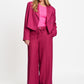 POM Amsterdam Pants PANTALON - Jess Striped Burgundy Red