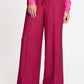 POM Amsterdam Pants PANTALON - Jess Striped Burgundy Red