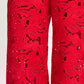 POM Amsterdam Pants PANTALON - Lace Bloom Red