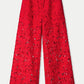POM Amsterdam Pants PANTALON - Lace Bloom Red