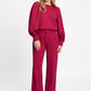 POM Amsterdam Pants PANTALON - Lara Burgundy Red