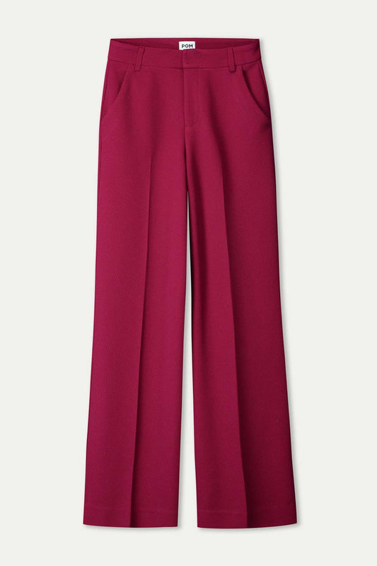 POM Amsterdam Pants PANTALON - Lara Burgundy Red