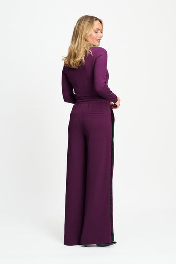 POM Amsterdam Pants PANTALON - Leah Dark Plum