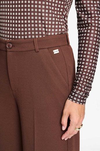 POM Amsterdam Pants PANTALON - Lola Chocolate Brown