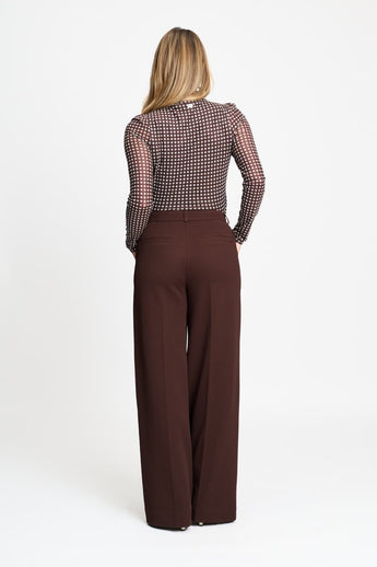 POM Amsterdam Pants PANTALON - Lola Chocolate Brown