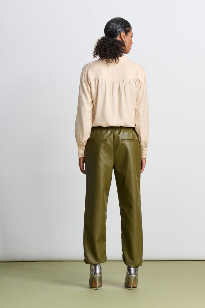 POM Amsterdam Pants PANTALON - Olive Green Glow