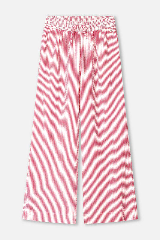 POM Amsterdam Pants PANTALON - Seersucker Red White