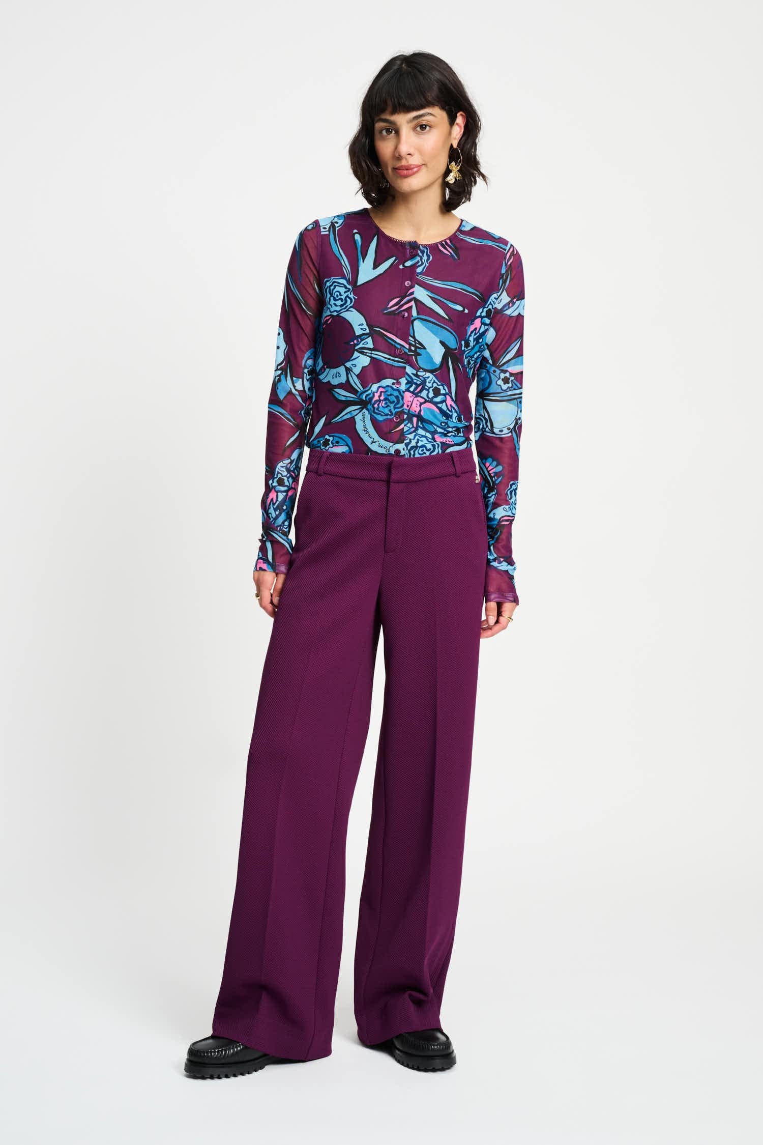 POM Amsterdam Pants Purple / 34 PANTALON - Lara Plum