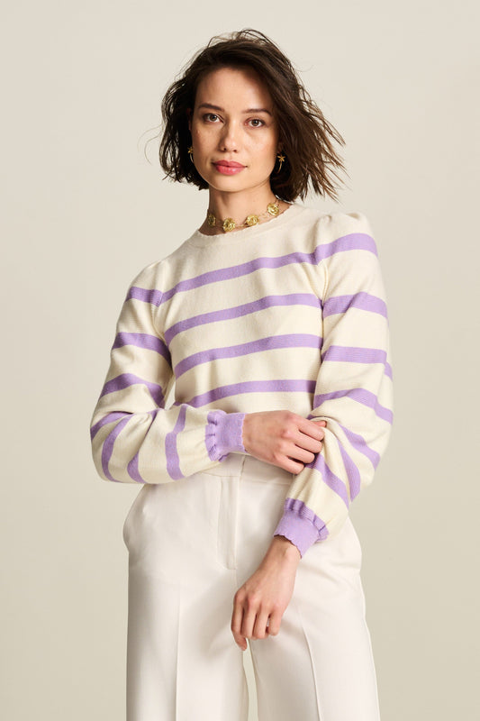 POM Amsterdam Pullovers Multi colour / 34 PULL - Striped Purple