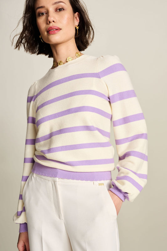 POM Amsterdam Pullovers Multi colour / 34 PULL - Striped Purple