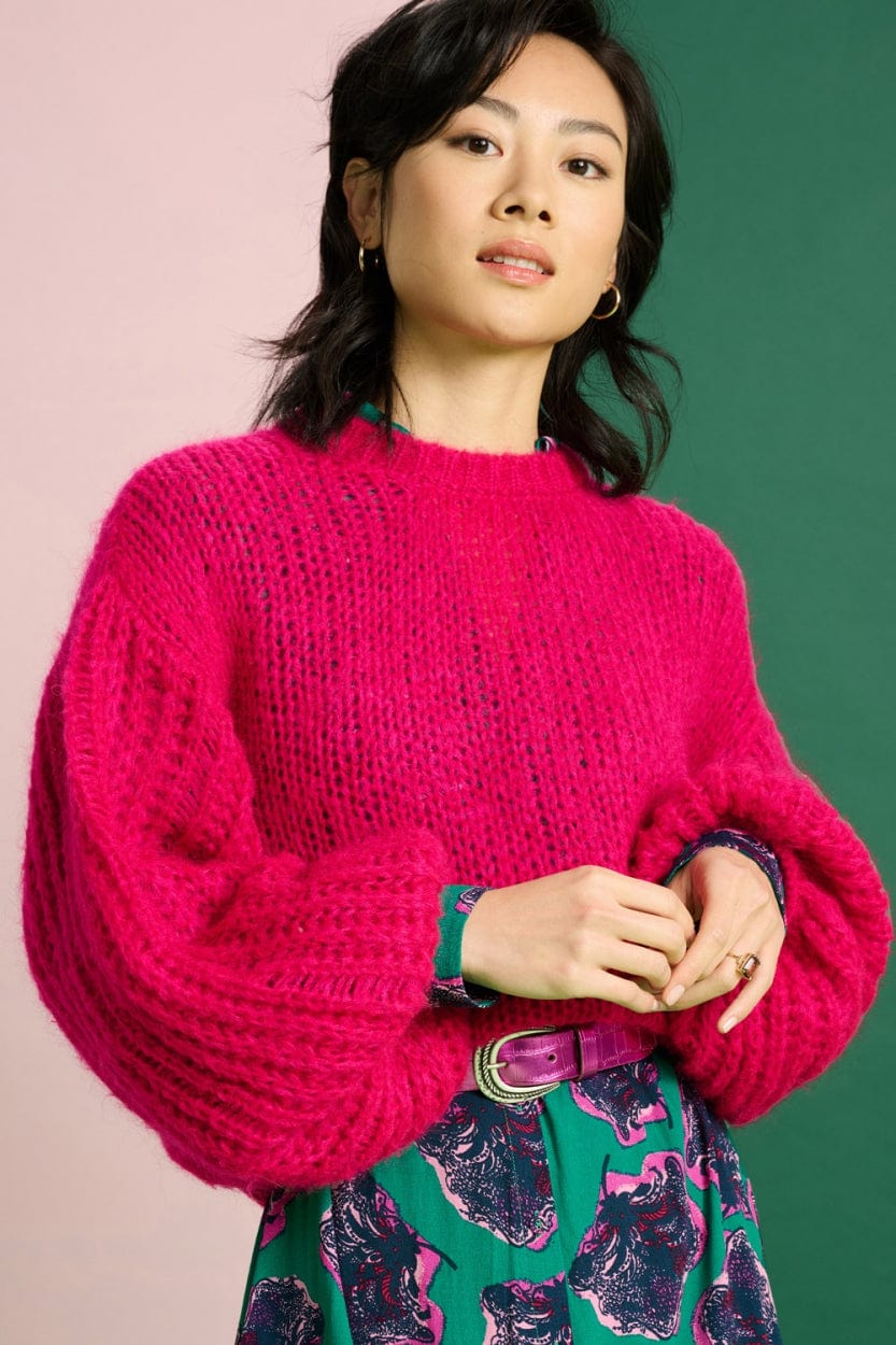 POM Amsterdam Pullovers PULL - Fiery Pink
