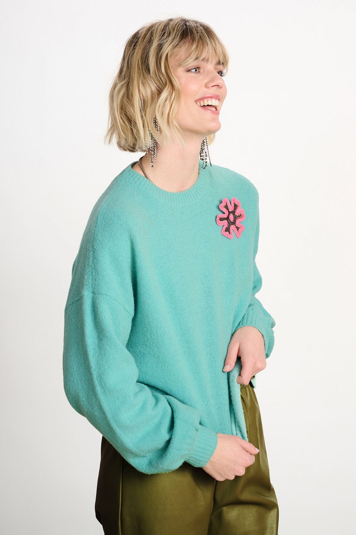 POM Amsterdam Pullovers PULL - Ice Green