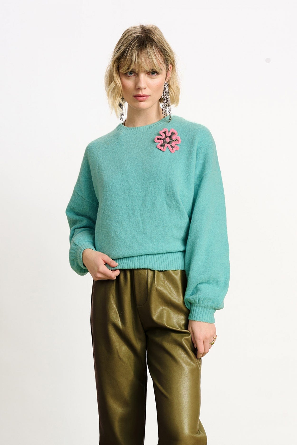 POM Amsterdam Pullovers PULL - Ice Green