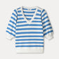 POM Amsterdam Pullovers PULL - Striped Smashing Blue