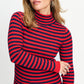POM Amsterdam Pullovers PULLOVER - Riley Striped Rouge Blue