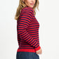 POM Amsterdam Pullovers PULLOVER - Riley Striped Rouge Blue