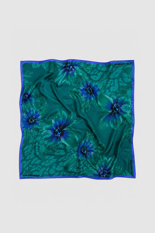 POM Amsterdam Scarves Green / OS ÉCHARPE - Maya Bloom Teal Green