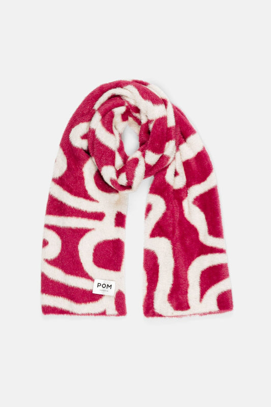 POM Amsterdam Scarves Red / OS ÉCHARPE - Lou Bow Burgundy Red