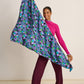 POM Amsterdam Shawls Blue / OS ÉCHARPE - Double Flower Pop Blue