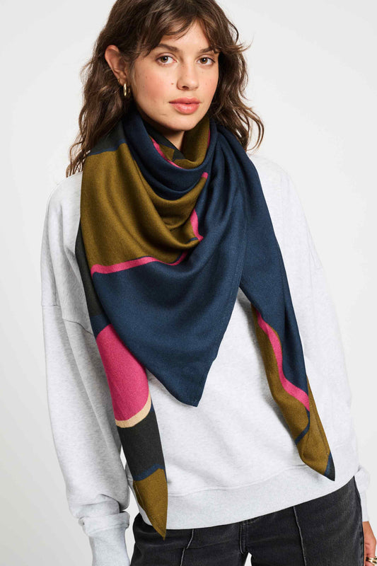 POM Amsterdam Shawls Blue / OS ECHARPE - Fleurs Parfaites