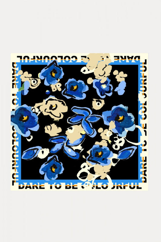 POM Amsterdam Shawls Blue / OS ÉCHARPE - Flower Glory Blue
