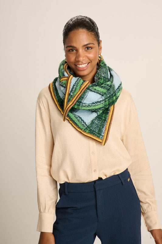POM Amsterdam Shawls Green / OS ÉCHARPE - Checks Ice Blue