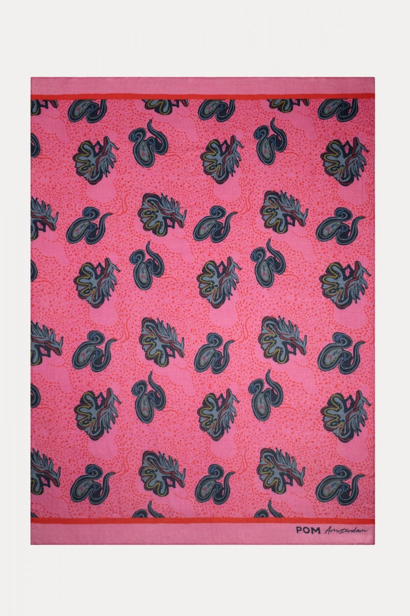 POM Amsterdam Shawls Pink / OS ÉCHARPE - Floral Fluor
