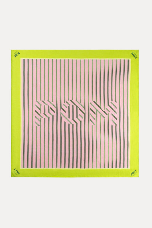 POM Amsterdam Shawls Pink / OS SHAWL - POM Stripes Rose Pink