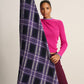 POM Amsterdam Shawls Purple / OS ÉCHARPE - Checks French Violet