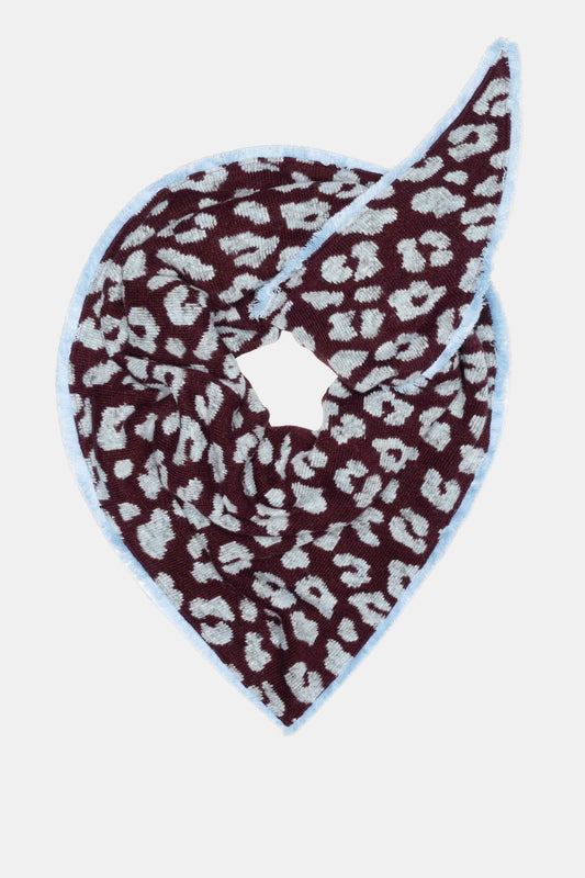 POM Amsterdam Shawls Purple / OS ECHARPE - Leopard Plum