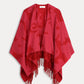 POM Amsterdam Shawls Red / OS CAPE - Flower Glory Pink