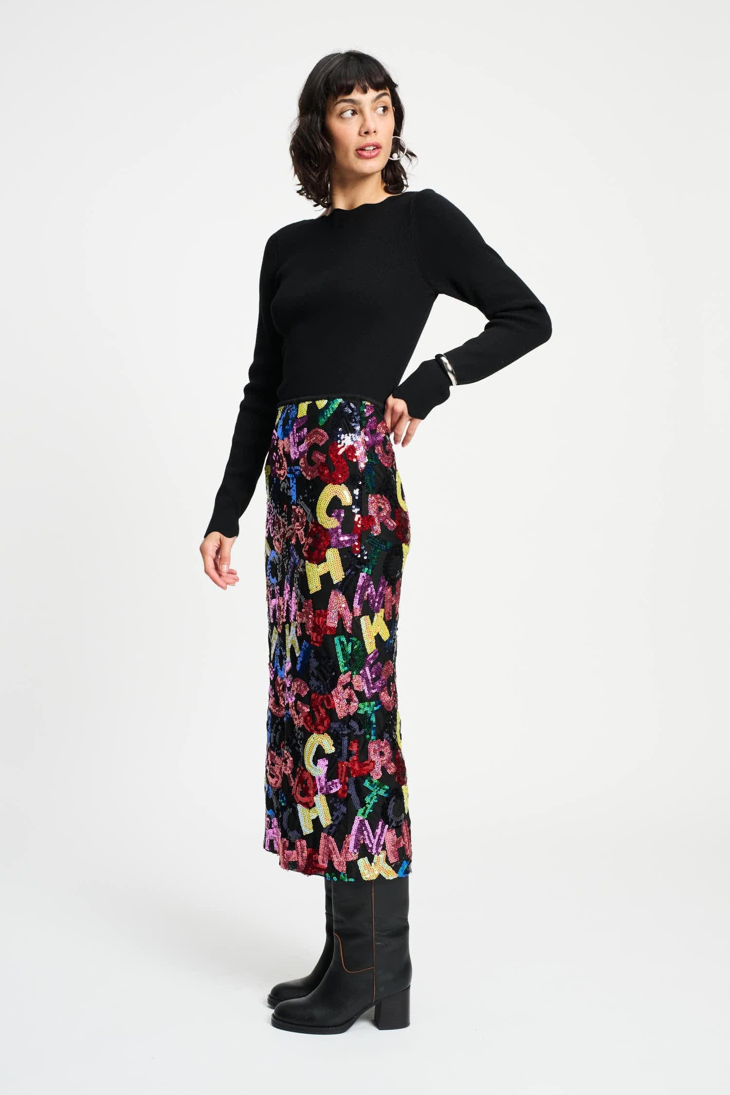 POM Amsterdam Skirts JUPE - Splashing Letters