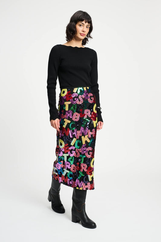 POM Amsterdam Skirts Multi colour / 34 JUPE - Splashing Letters
