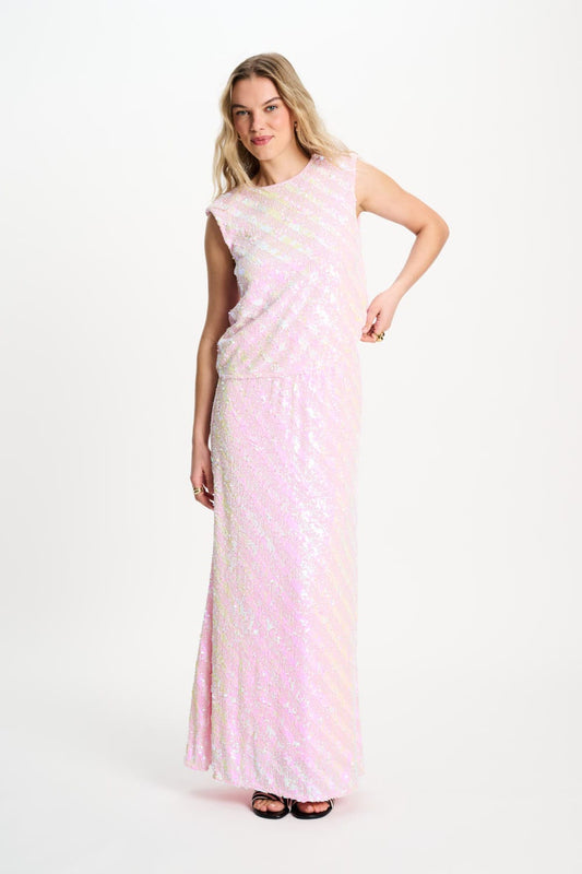 POM Amsterdam Skirts Pink / 34 JUPE - Sequins Shell Pink