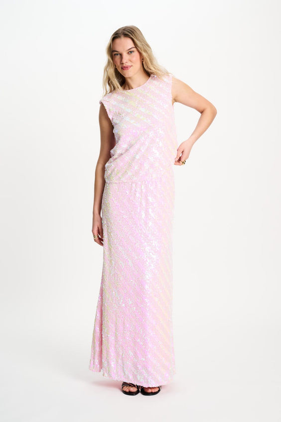 POM Amsterdam Skirts Pink / 34 JUPE - Sequins Shell Pink