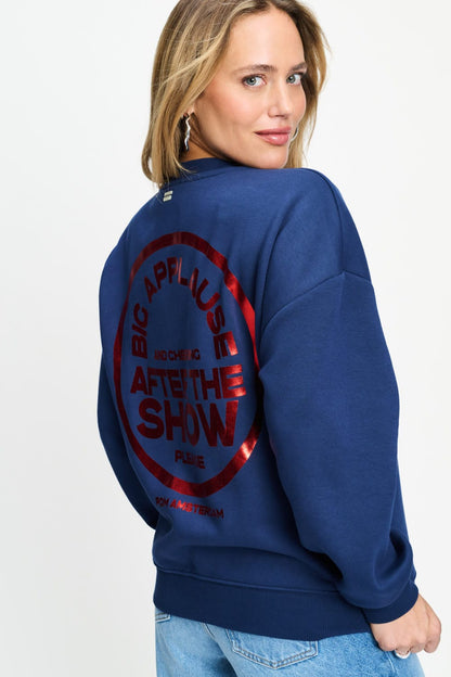 POM Amsterdam Sweaters Blue / 34 SWEATER - Sophie Big Applause