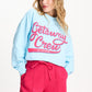POM Amsterdam Sweaters SWEATER - Getaway Crew Blue Mist