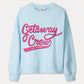 POM Amsterdam Sweaters SWEATER - Getaway Crew Blue Mist