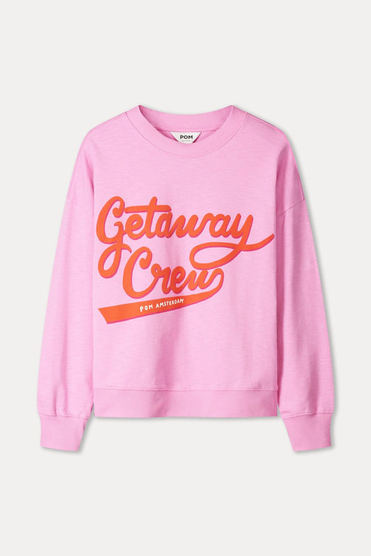 POM Amsterdam Sweaters SWEATER - Getaway Crew Pink