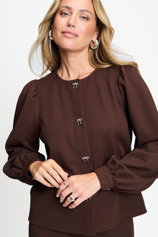 POM Amsterdam Tops Brown / 34 TOP - Kaylee Chocolate Brown