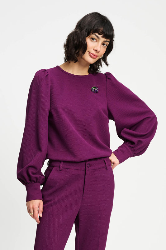 POM Amsterdam Tops Purple / 34 TOP - Kae Plum