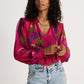 POM Amsterdam Tops TOP - Brushwork Fiery Pink