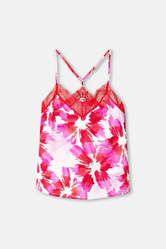 POM Amsterdam Tops TOP - Cami Bubble Bloom Lavender