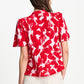 POM Amsterdam Tops TOP - Crinkle Bubble Bloom Red