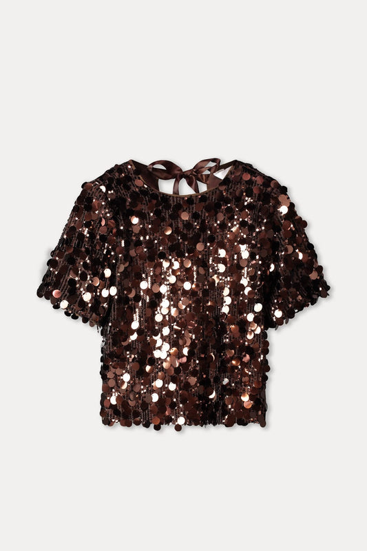 POM Amsterdam Tops TOP - Nina Chocolate Brown
